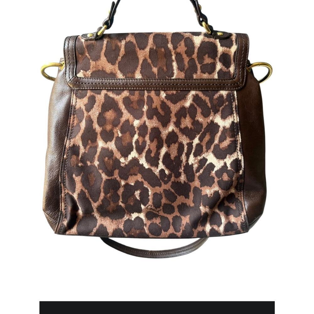 NWT Coach Park Ocelot Leopard Print Satchel bag *BROKEN TURNLOCK* - Picture 3 of 8
